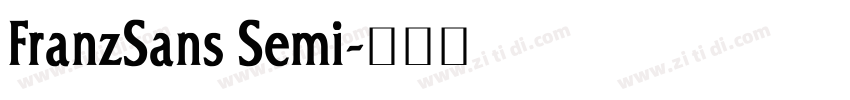 FranzSans Semi字体转换